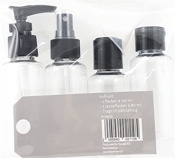 Empty Containers for Spray Different types and sizes 4 pcs.
