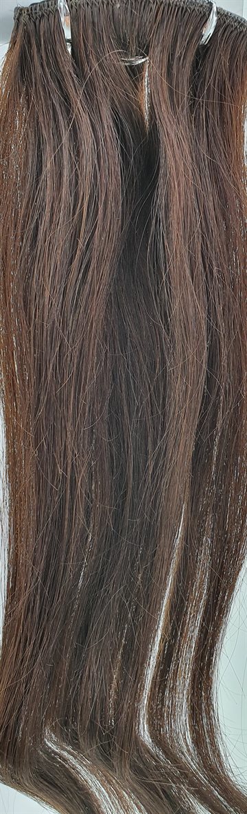 Human Hair - Clip on hair (6 clips) color 2 - 18" (45 cm. length.)