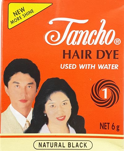 Tancho Henna Sort farve. Natural black henna.