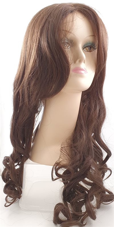 Synthetic Wig Colour 4 - Brown 24" (ca. 68m længde) 370g.