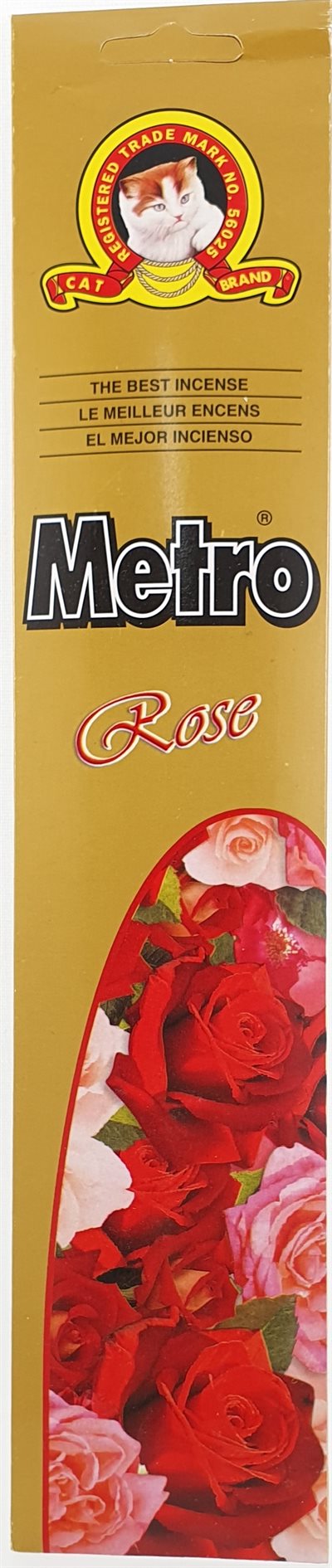 Røgelse - Incense Metro Rose 20 pind.