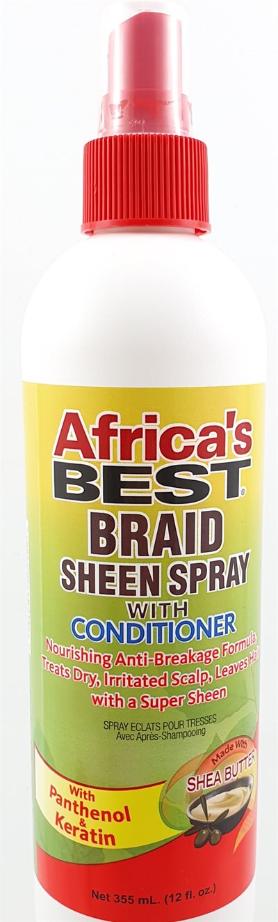 Africa\'s Best Braid Sheen Spray with conditioner 355 ml.