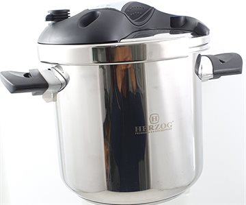 Herzog pressure Cooker. Stailess steel. 8L, Ø 22cm wide.