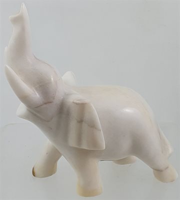 Elefant - Marmor sten. 12cm Høj.