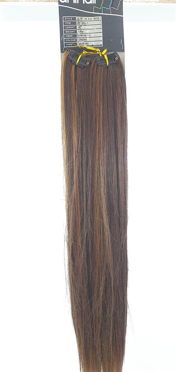 Unihair - 6 pcs.100% Synthetic clip-in Extention hair 18". Color CR829S.