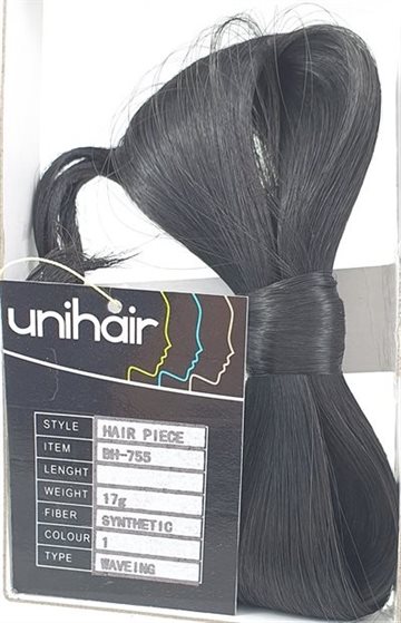 Hair Piece Color 1 Black, Synthetic, , Waveing BH-755 - 17 gr. 