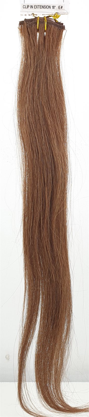 Human Hair - Clip in extention 18" color 6 - 20 gr.