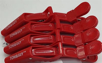 Hår clips Large 4 pcs. Red