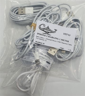 Iphone 12 USB Cable Charging.1 Meter Længde