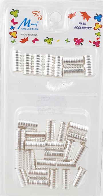 PERLER - HAIR BEADS SILVER 30 PCS IN A PACK