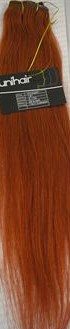 Silky Straight Human hair with 6 psc.clips 20gr. colour 130 (BURGUNDY)-B12"/L18"