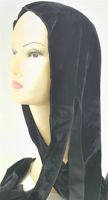 Durag Velvet Extra Long Tail Cap Black. (UDSOLGT)