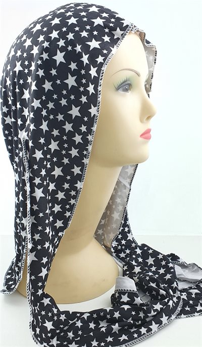 Durag Ext Long Tail Cap Black & White