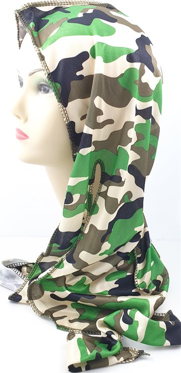 Durag Extra Long Tail Cap Green, Black, light yellow.