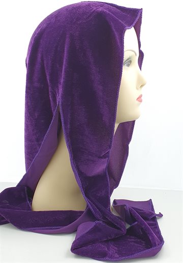 Durag Velvet Blue colour -  Extra Long Tail.