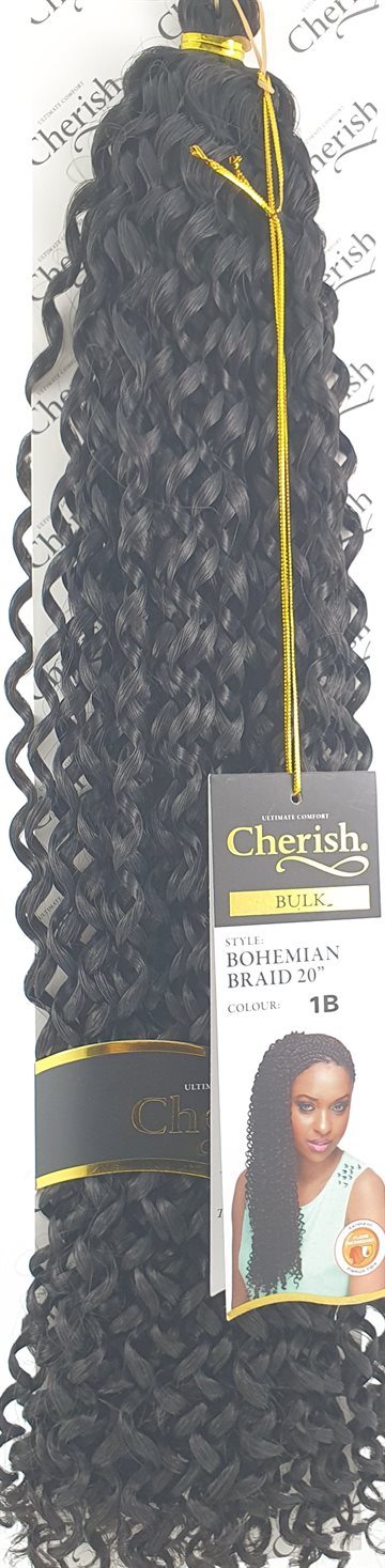 Cherish - Bohemian Curly Synthetic hair in Impression Bulk colour 1B - 20"