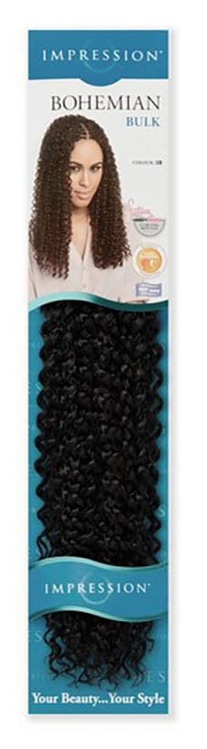 Impression Bohemian Curly Synthetic hair in Bulk colour 1B.