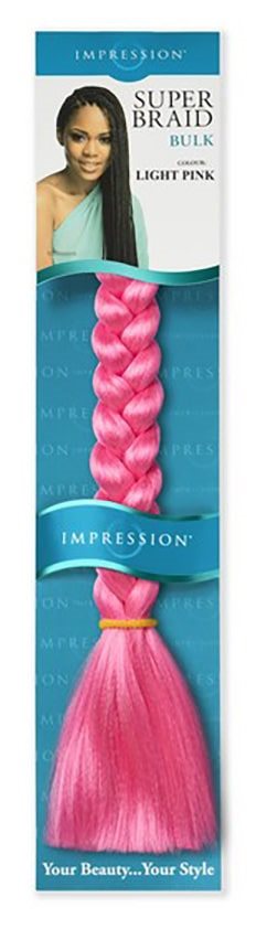 Impression Super Braid Bulk hår ca. 200 g. Farve LIGHT PINK. (UDSOLGT)